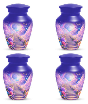 Floral Stairway Heaven Urn For Human Ashes - Moonlit Urns For Cremation, Funeral
