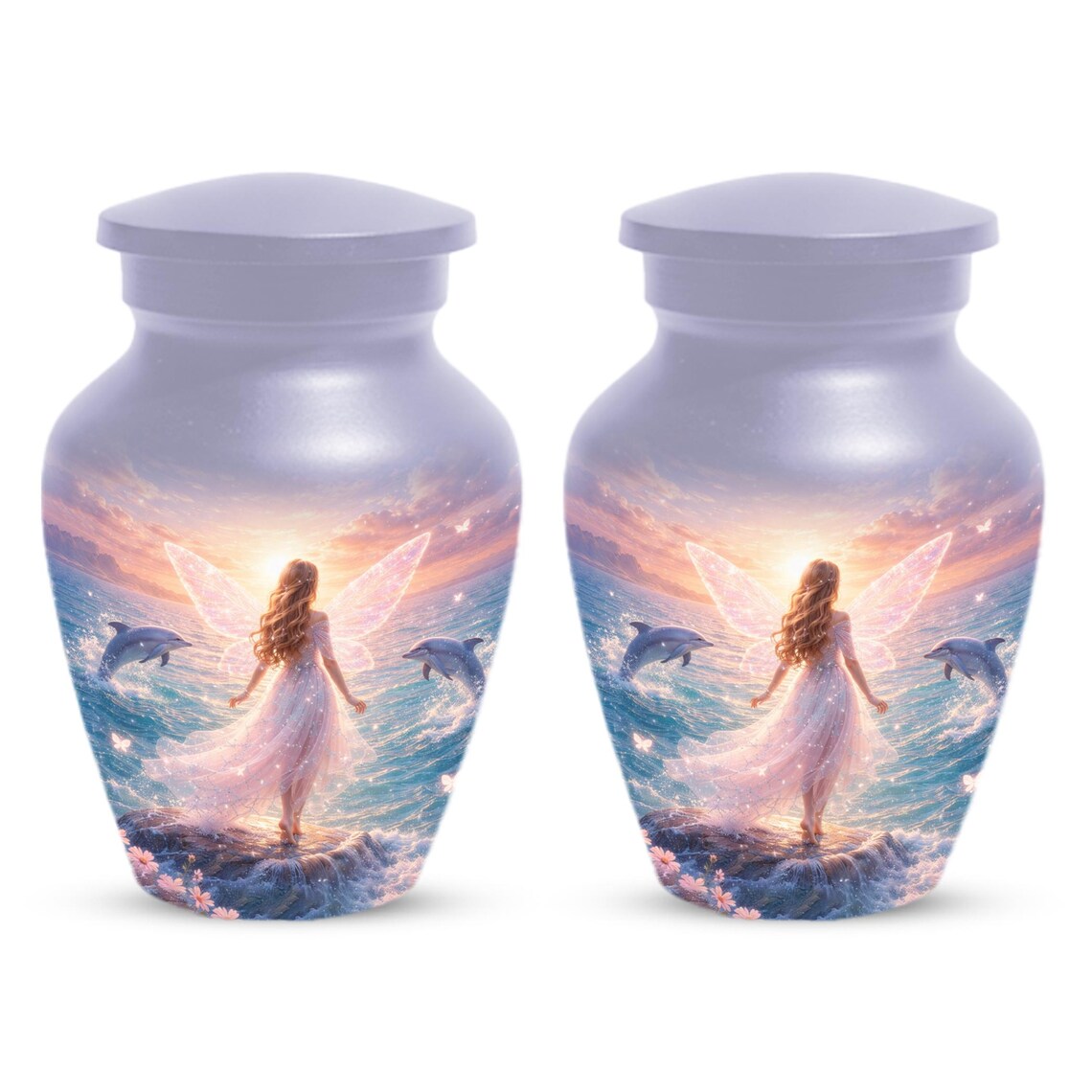 Mermaid Urn For Women Ashes - Fairy Princess Cremation Urns For Female