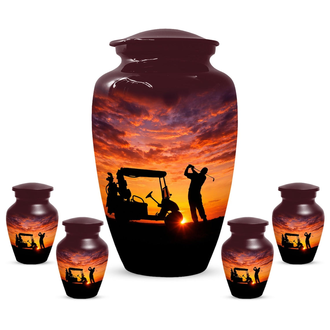 Golf Urn For Dad Ashes - Custom Personalized Sports Urns For Adult Male