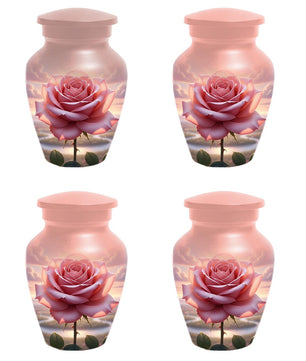 Rose Urn For Ashes Female - Pink Flower Cremation Urns For Women
