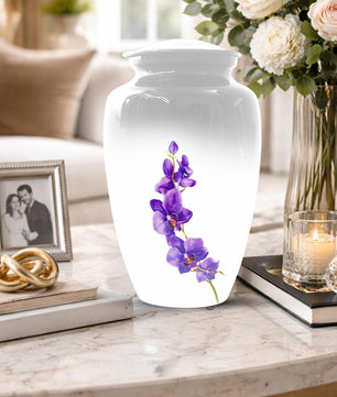 Puprle Orchid Urn For Human Ashes - Flower Mini Urns For Male and Female
