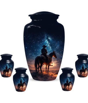 Western Cowboy Urn For Dads Ashes - Dallas Cowboys Mini Urns For Adult Male