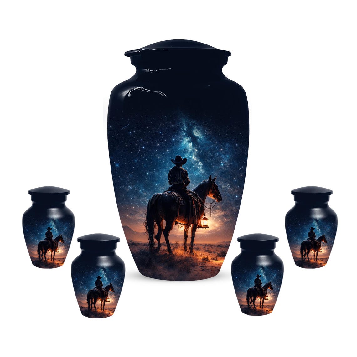 Western Cowboy Urn For Dads Ashes - Dallas Cowboys Mini Urns For Adult Male