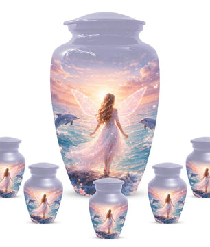 Mermaid Urn For Women Ashes - Fairy Princess Cremation Urns For Female
