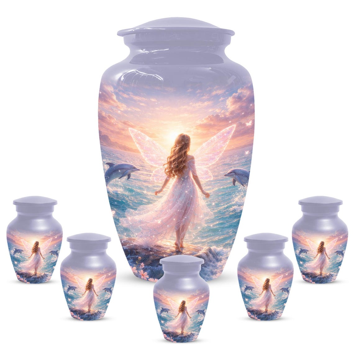 Mermaid Urn For Women Ashes - Fairy Princess Cremation Urns For Female
