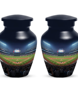Baseball Urn for Dad, Stadium Ground Small Keepsake Cremation Urns For Male