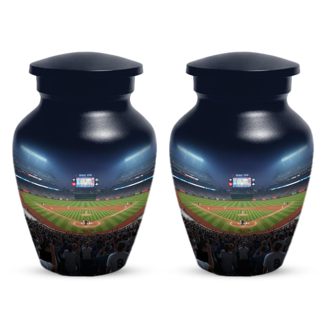 Baseball Urn for Dad, Stadium Ground Small Keepsake Cremation Urns For Male