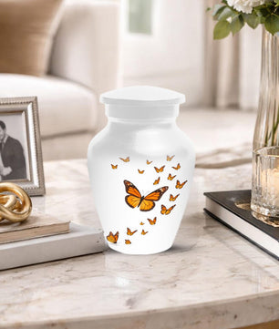 Monarch Butterfly Urn For Human Ashes - Cremation Keepsake Urn Sets With Butterflies