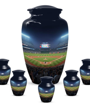 Baseball Urn for Dad, Stadium Ground Small Keepsake Cremation Urns For Male