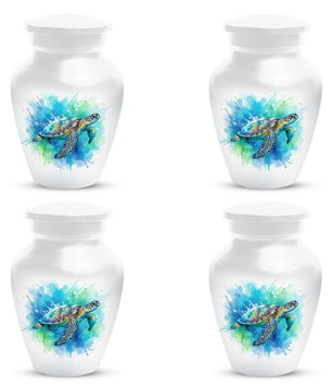 Sea Turtle Urn For Human Ashes, Personalized Cremation Keepsake Mini Urns For Adults