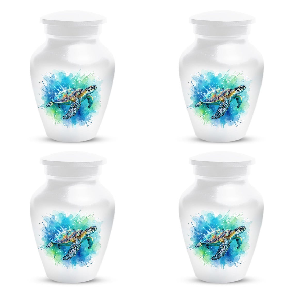 Sea Turtle Urn For Human Ashes, Personalized Cremation Keepsake Mini Urns For Adults