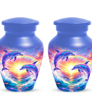 Dolphin Companion Urn For Mom and Dad - Extra Large Couple Urns For Human Ashes