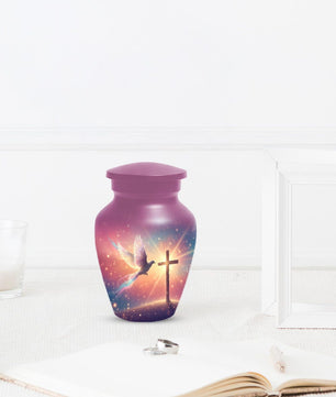 Dove Cremation Urn for Ashes - Cross Religious Urns For Male & Female Ash