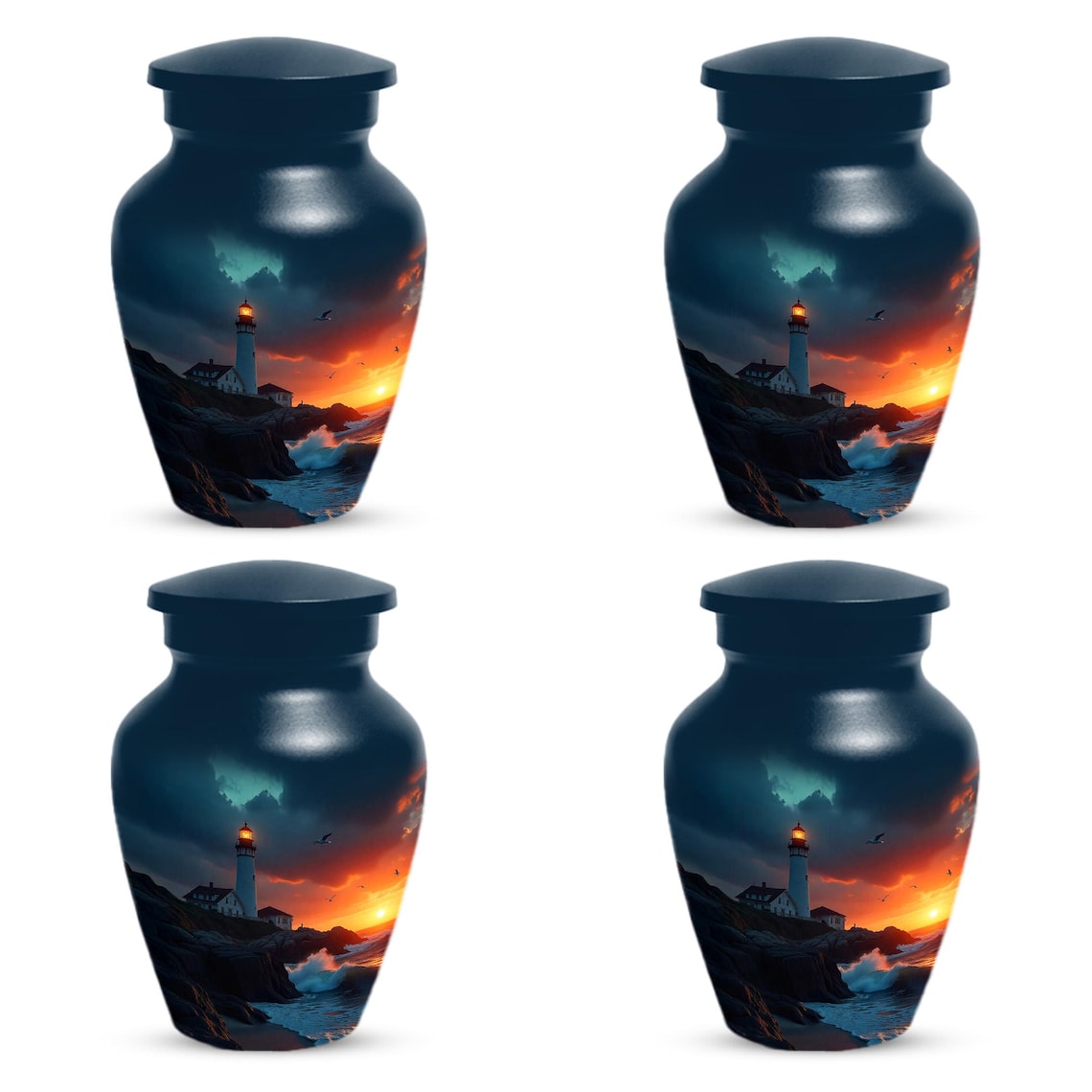 Lighthouse Urns For Human Ashes | Handmade Ocean Cremation Urn For Male And Female