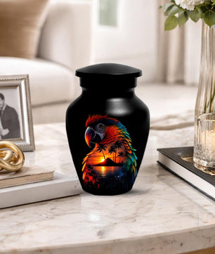 Parrot Urn For Human Ashes - Forest Artistic Urns For Adult Male and Female