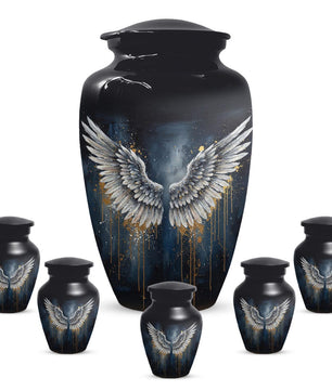 Angel Wing Large Urns For Human Ashes | Cremation Keepsake Urn For Male and Female