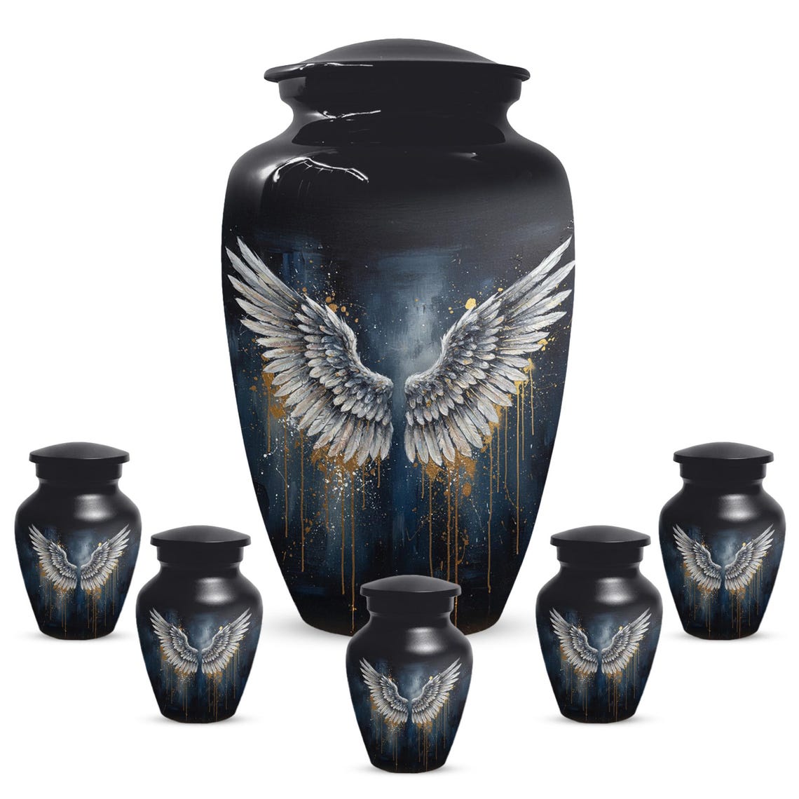 Angel Wing Large Urns For Human Ashes | Cremation Keepsake Urn For Male and Female