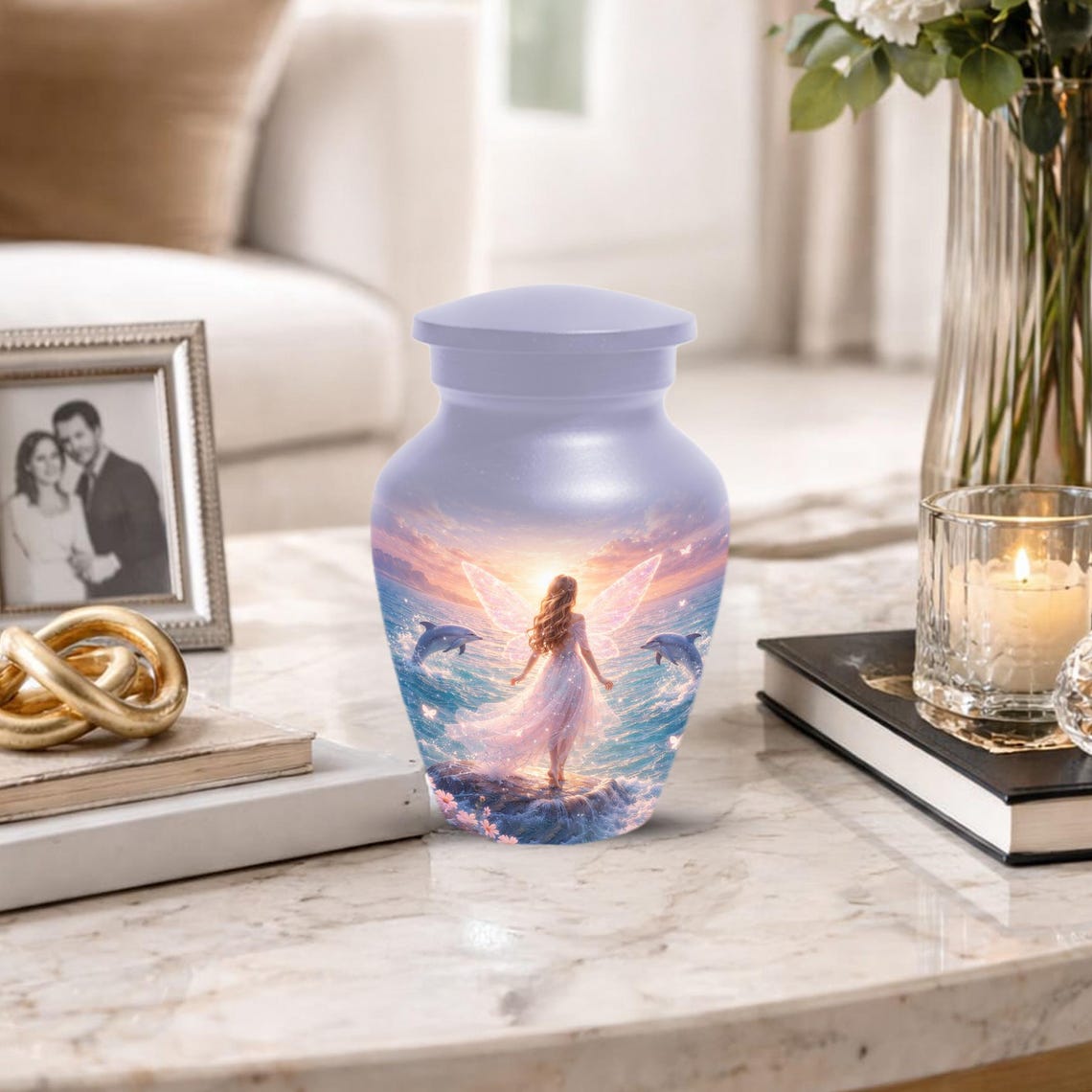 Mermaid Urn For Women Ashes - Fairy Princess Cremation Urns For Female