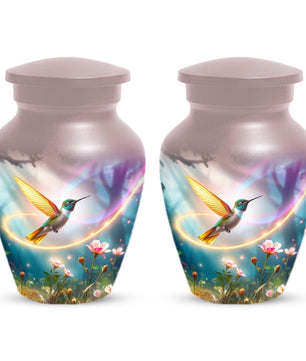 Hummingbird Cremation Urn For Women Ashes - Humming Bird Memorial Urns Set For Mom