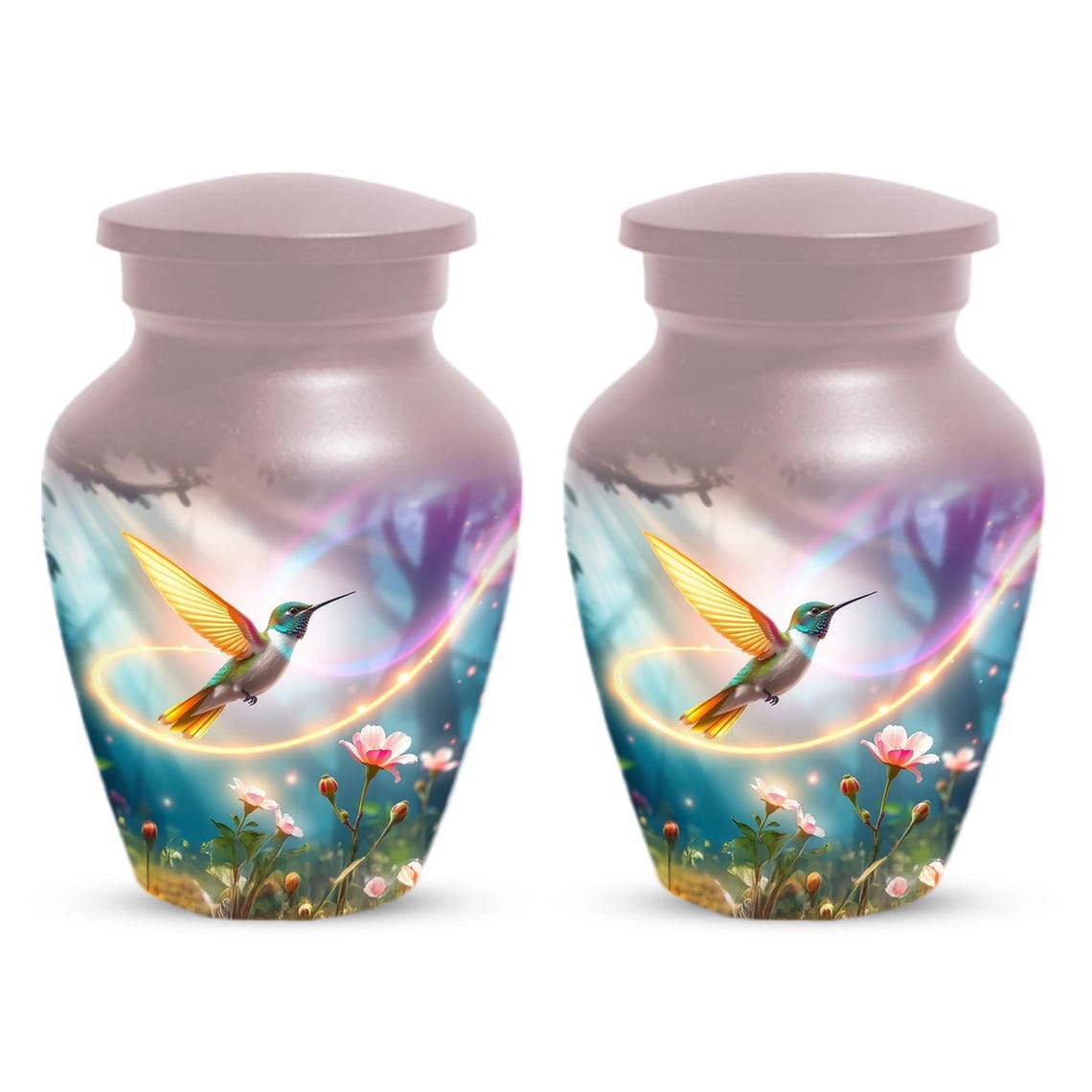Hummingbird Cremation Urn For Women Ashes - Humming Bird Memorial Urns Set For Mom