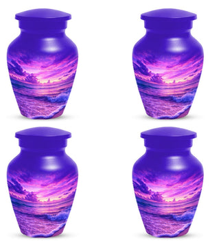 Purple Ocean Urns For Men and Women - Personalized Beach Urn For Ashes