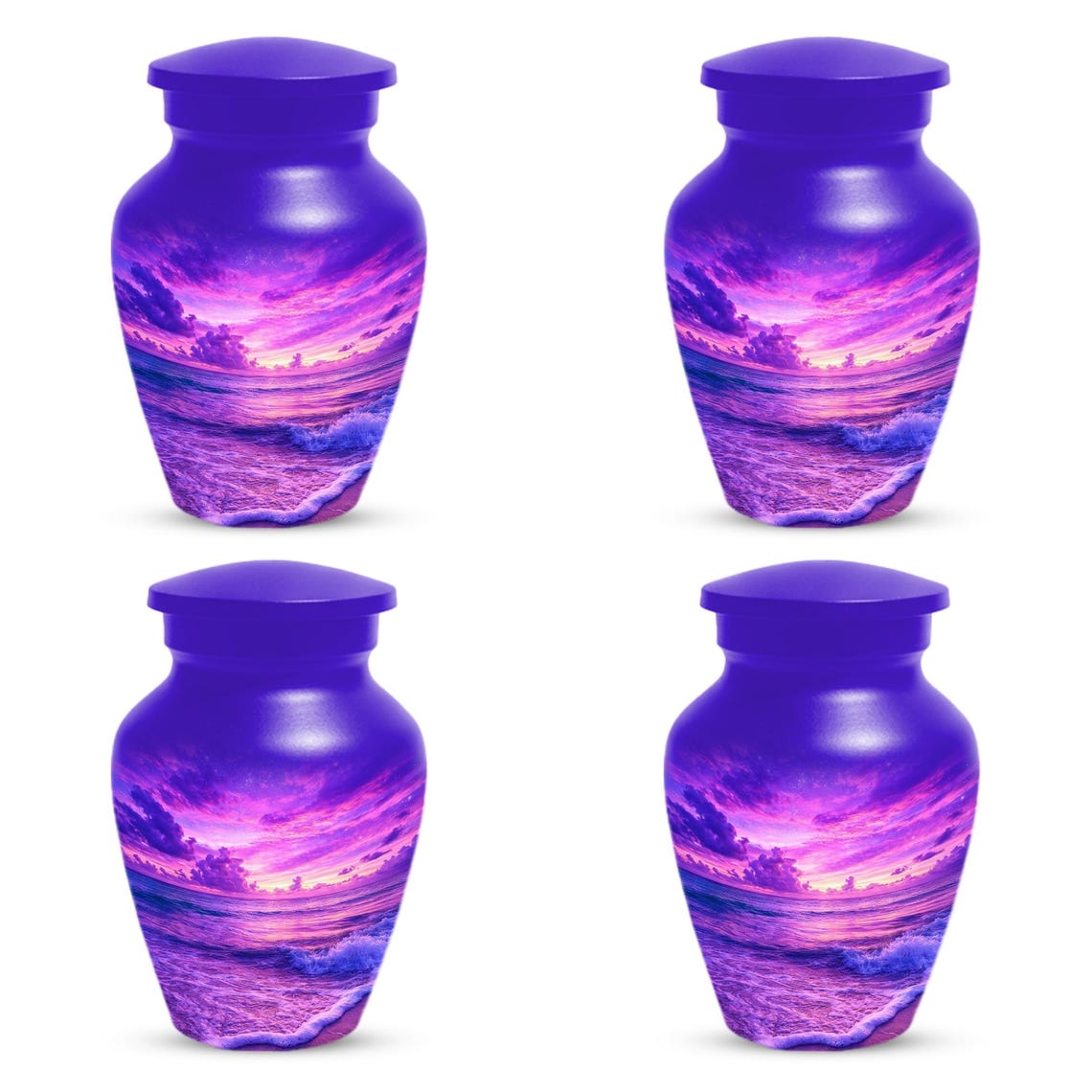 Purple Ocean Urns For Men and Women - Personalized Beach Urn For Ashes