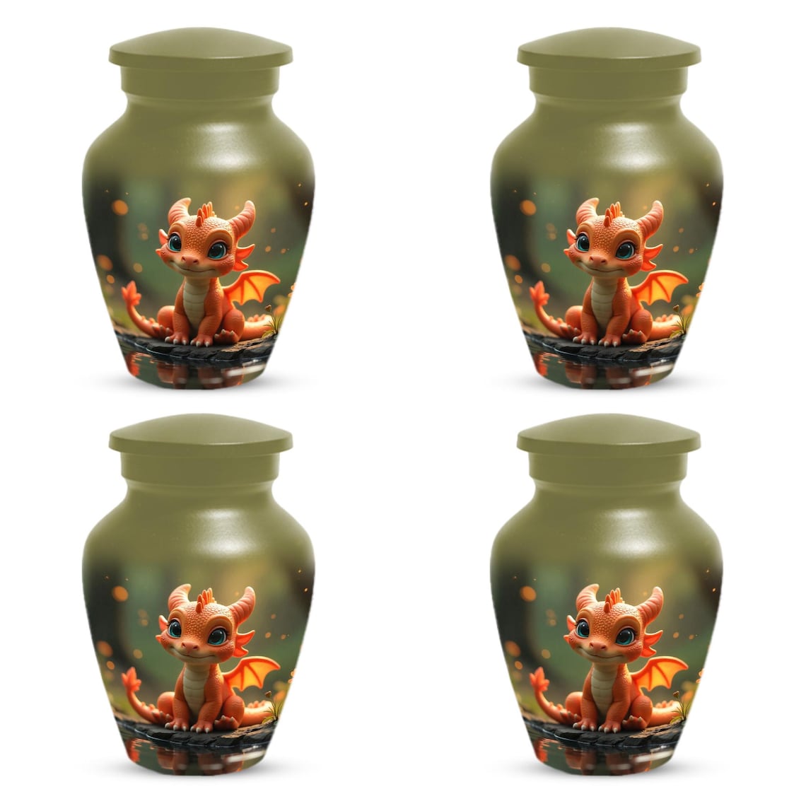 Baby Dragon Cremation Urn For Ashes , Keepake Urns For Male & Female