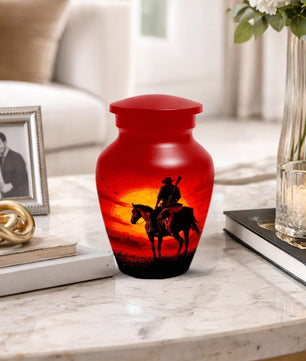 Cowboy Urn For Dad Ashes - Dallas Cowboys Western Cremation Urns For Adult Male