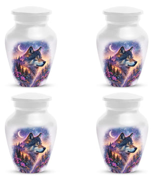 Wolf Urns For Human Ashes - Animal Keepsake Small Urn For Adult Male