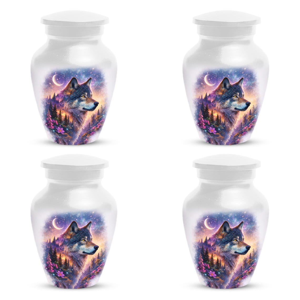 Wolf Urns For Human Ashes - Animal Keepsake Small Urn For Adult Male