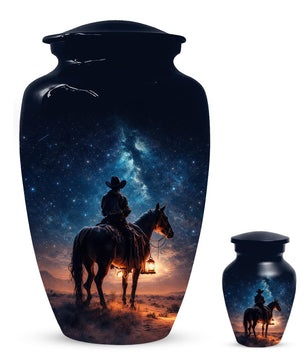 Western Cowboy Urn For Dads Ashes - Dallas Cowboys Mini Urns For Adult Male