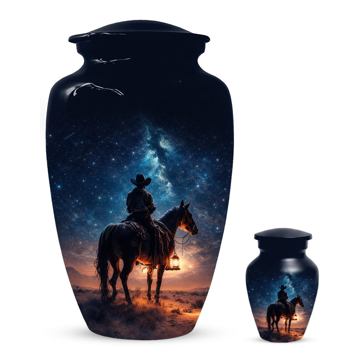 Western Cowboy Urn For Dads Ashes - Dallas Cowboys Mini Urns For Adult Male