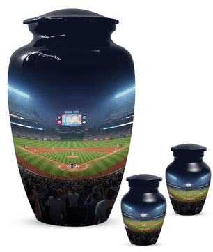 Baseball Urn for Dad, Stadium Ground Small Keepsake Cremation Urns For Male