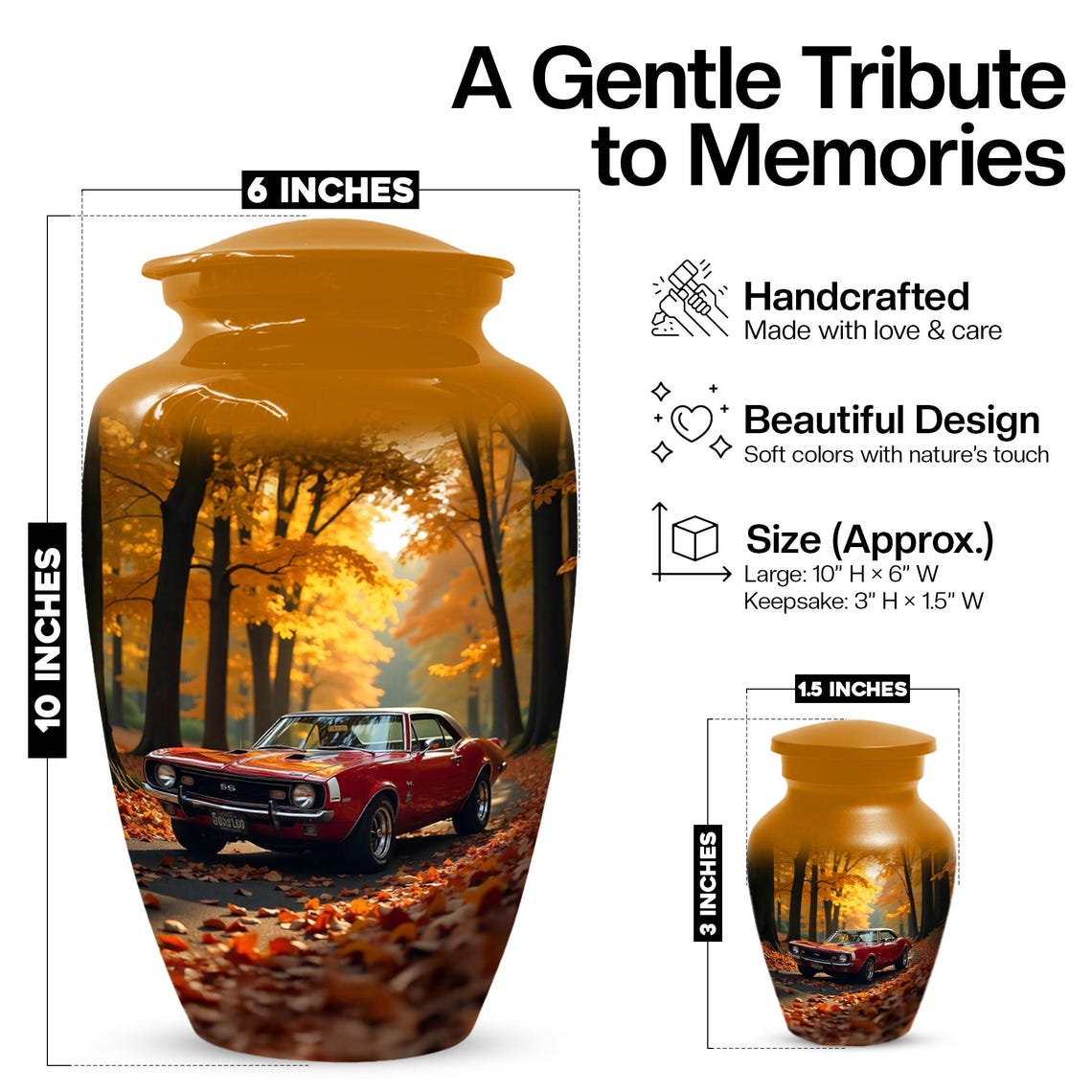 Classic Car Urns For Human Ashes | Small Keepsake Urn For Male and Female