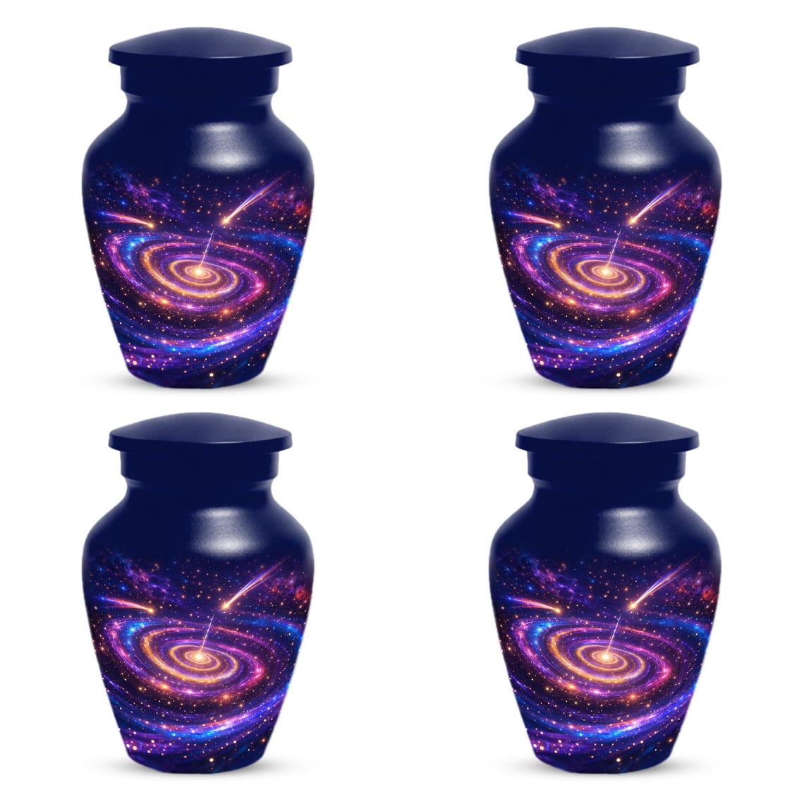 Galaxy Urn For Human Ashes - Blue Memorial Urns For Adult Male & Female