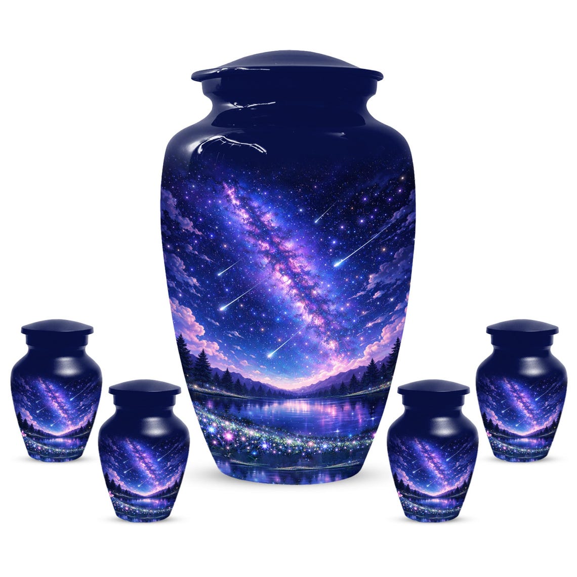 Star Galaxy Urn For Ashes - Decorative Teardrop Urns For Adult Mom and Dad