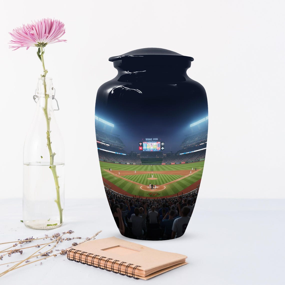 Baseball Urn for Dad, Stadium Ground Small Keepsake Cremation Urns For Male