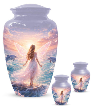 Mermaid Urn For Women Ashes - Fairy Princess Cremation Urns For Female