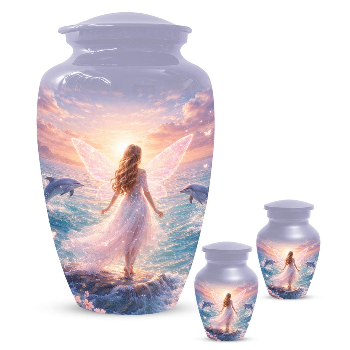 Mermaid Urn For Women Ashes - Fairy Princess Cremation Urns For Female