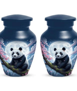 Panda Moonlit Urns For Human Ashes | White Moon Urn For Male and Female