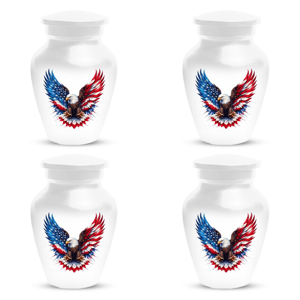 Patriotic Eagle Urn For Ashes Male - Military Small Urns For Army Veterans