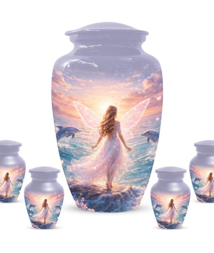 Mermaid Urn For Women Ashes - Fairy Princess Cremation Urns For Female