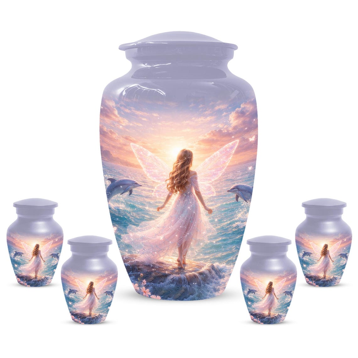 Mermaid Urn For Women Ashes - Fairy Princess Cremation Urns For Female