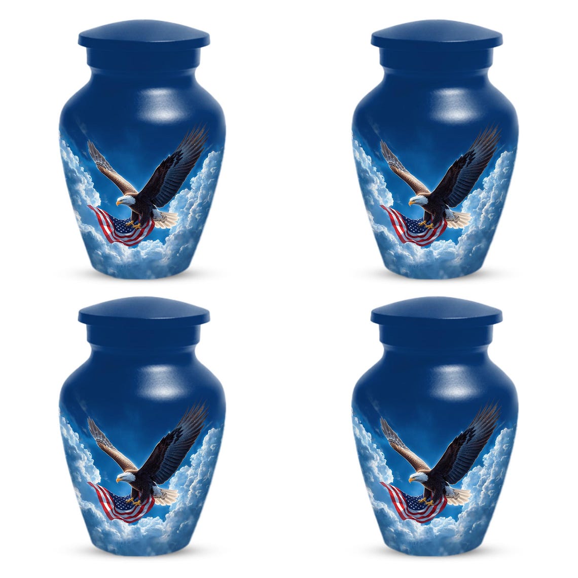 Army Military Urns For Human Ashes - Patriotic Eagle Cremation Urn For Veterans