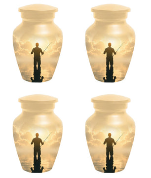 Gone Fishing in Heaven Urn for Dad | Fisherman Hunting Urns For Adult Male Men