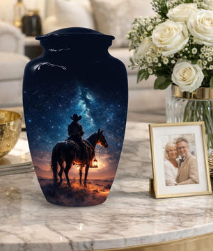 Western Cowboy Urn For Dads Ashes - Dallas Cowboys Mini Urns For Adult Male