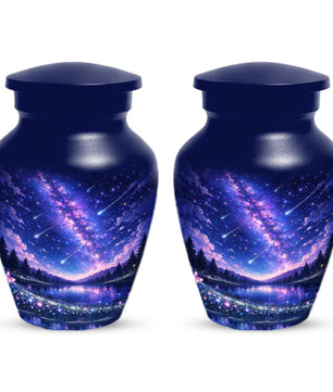 Star Galaxy Urn For Ashes - Decorative Teardrop Urns For Adult Mom and Dad
