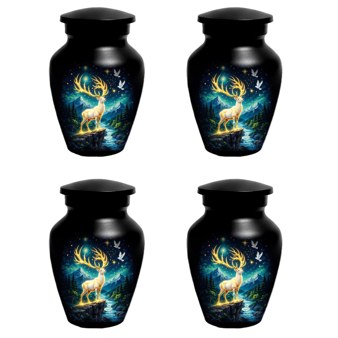 Deer Urn For Human Ashes - Forest Animal Cremation Urns For Male and Female