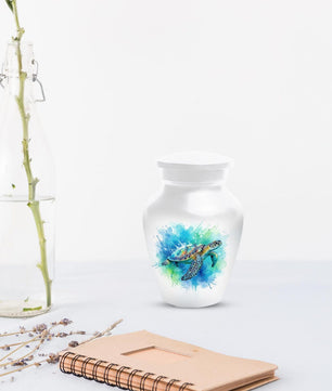 Sea Turtle Urn For Human Ashes, Personalized Cremation Keepsake Mini Urns For Adults