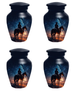 Western Cowboy Urn For Dads Ashes - Dallas Cowboys Mini Urns For Adult Male